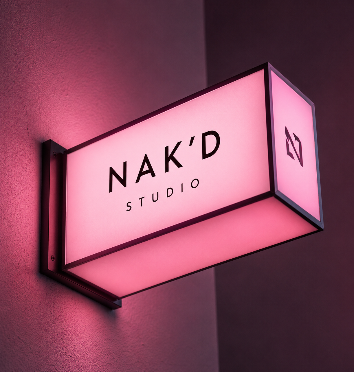Nak'd logo mark and brand identity